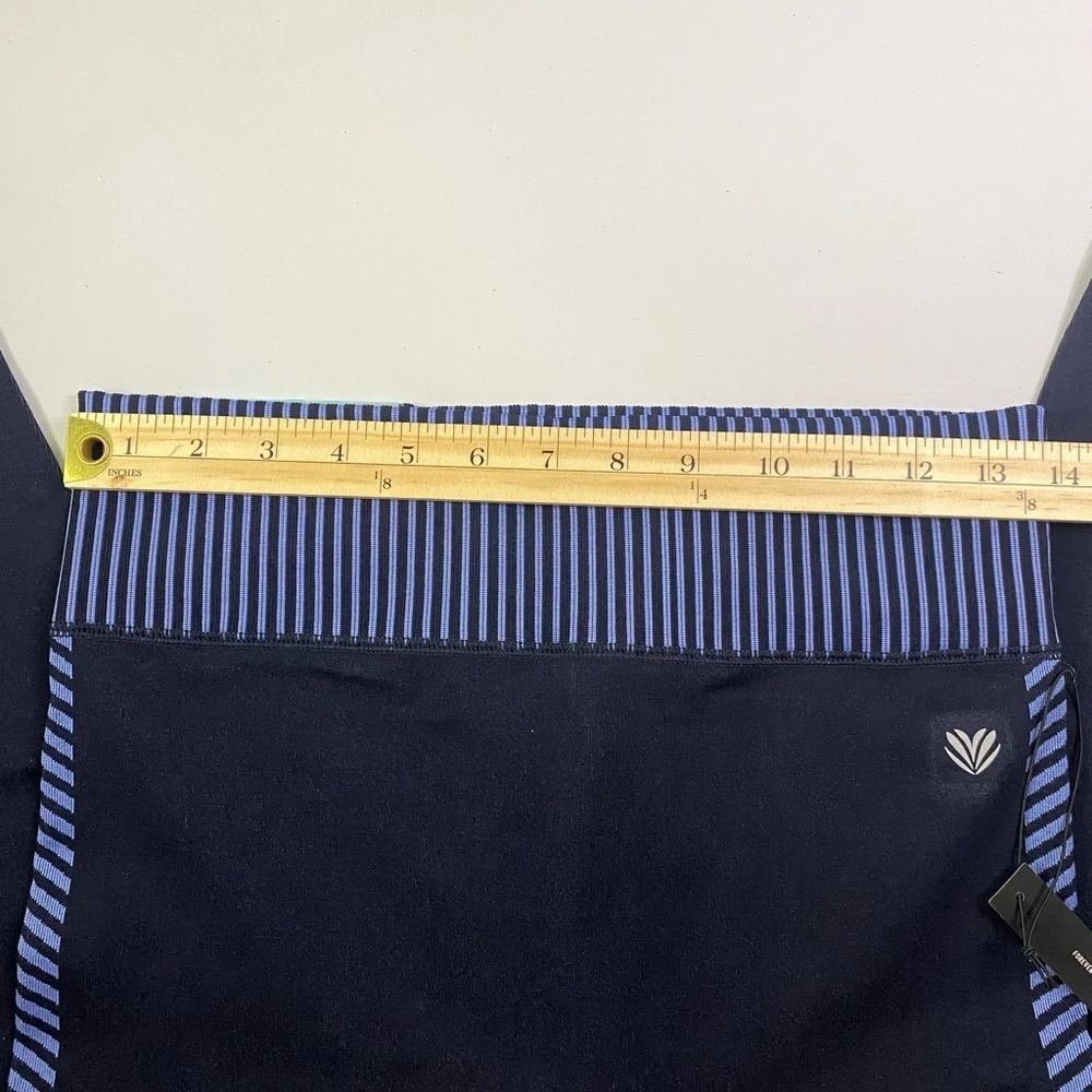 High rise seamless leggings size large NWT forever 21 navy blue‎ - Picture 5 of 9